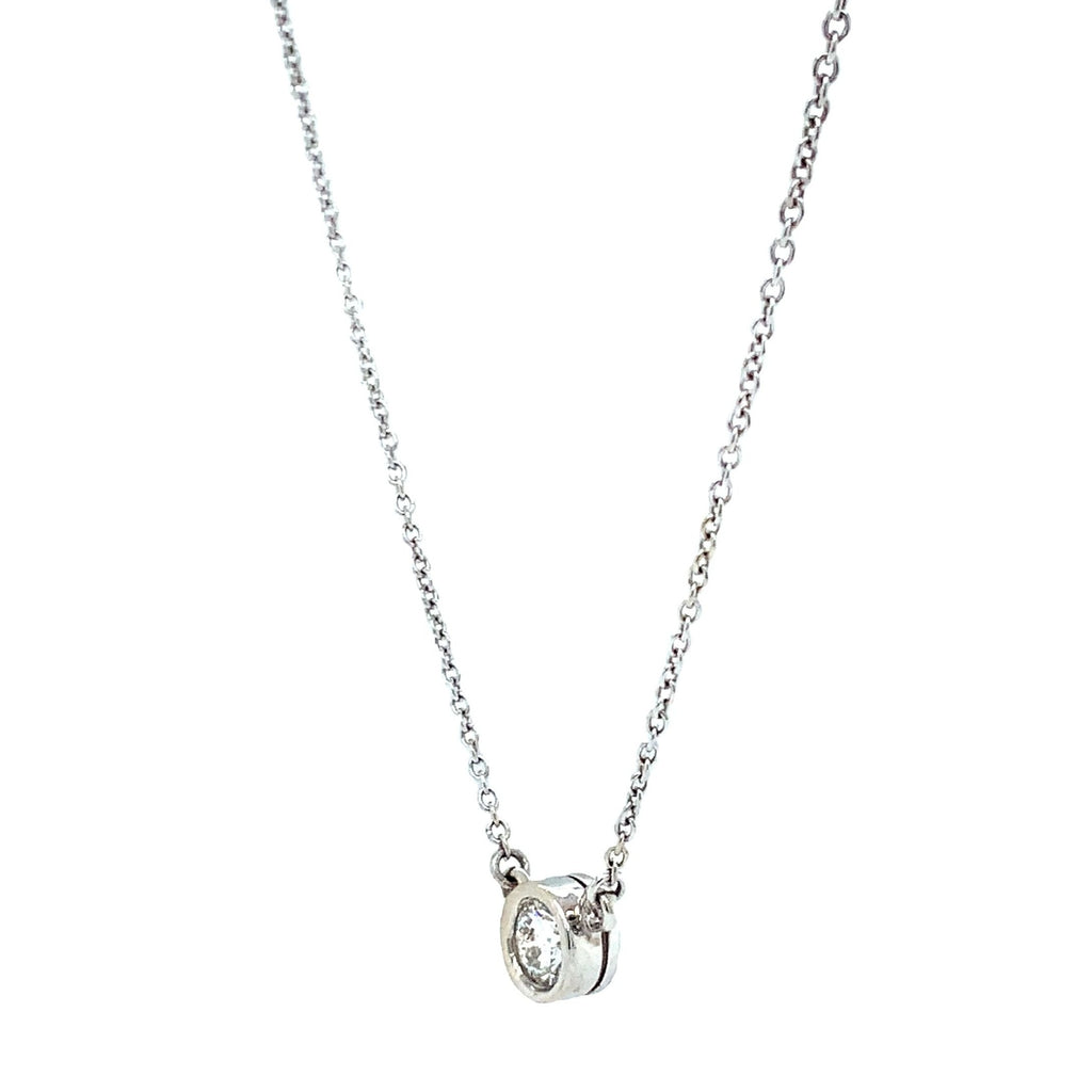 Diamond Bezel set Pendant set in 14 kt White Gold 0.56cts Brilliant cut - Image 4 of 5