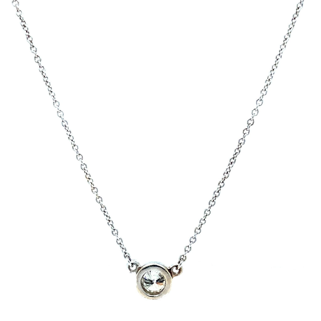 Diamond Bezel set Pendant set in 14 kt White Gold 0.56cts Brilliant cut - Image 5 of 5