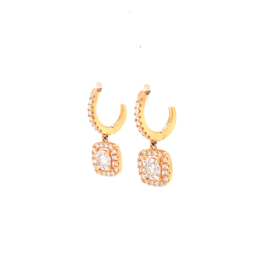 Memoire Diamond Bouquet Collection Drop Earring 18 Kt Rose Gold - Image 3 of 7