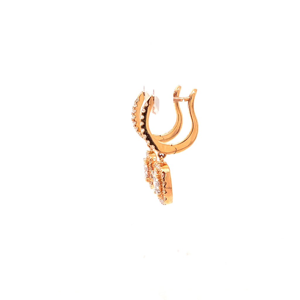 Memoire Diamond Bouquet Collection Drop Earring 18 Kt Rose Gold - Image 4 of 7