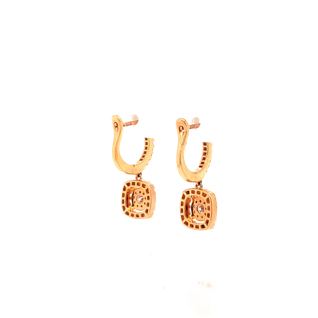 Memoire Diamond Bouquet Collection Drop Earring 18 Kt Rose Gold - Image 6 of 7