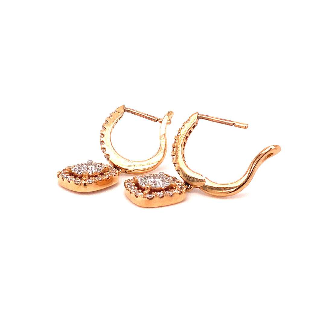 Memoire Diamond Bouquet Collection Drop Earring 18 Kt Rose Gold - Image 7 of 7