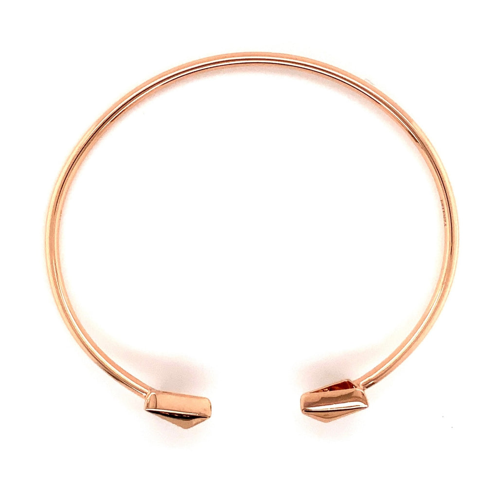 open wire cuff diamond 0.25 14 karat rose gold
