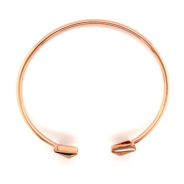 open wire cuff diamond 0.25 14 karat rose gold