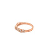 stackable rose gold bezel and pave set infinity diamond band set in 14 kt rose gold