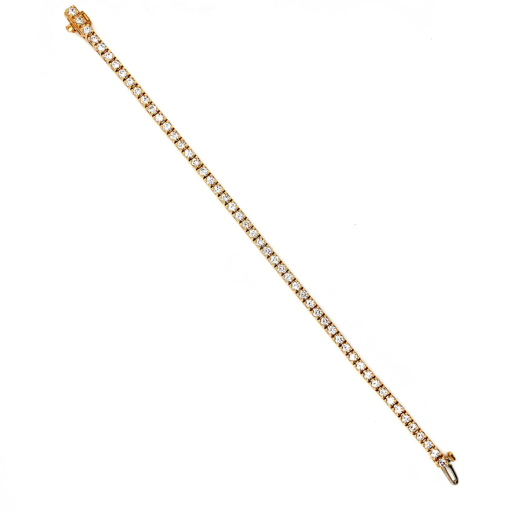 A. Link Classic 4 Prong Diamond Tennis Bracelet 18K Yellow Gold 52 Diamond 4 ctw | Blacy's Fine Jewelers