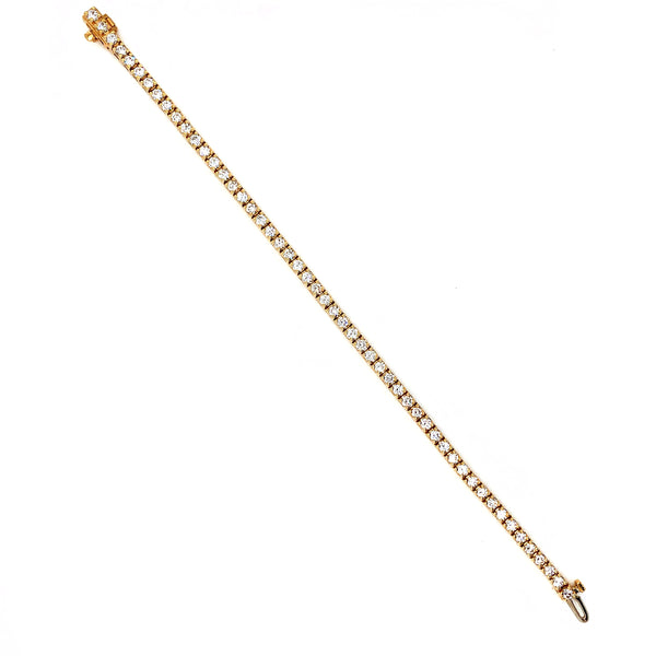 A. Link Classic 4 Prong Diamond Tennis Bracelet 18K Yellow Gold 52 Diamond 4 ctw | Blacy's Fine Jewelers