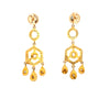 polki diamond chandelier drop earrings sterling silver and gold vermeil