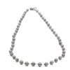 tahitian south sea 8.0 mm - 10.1 mm aaa  pearl palladium 30 inch necklace
