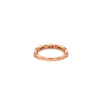 fancy stackable diamond pave band set with brilliant cut diamonds in 14 kt rose gold.