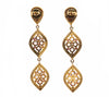 moonstone and black diamond drop earrings w/tanzanite & pink sapphire accents sterling silver
