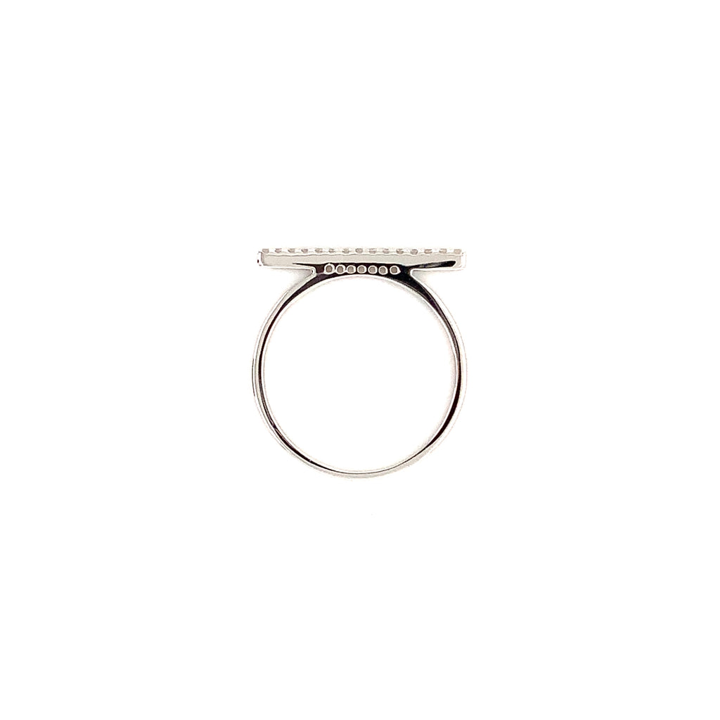 Afarin Collection Stackable Bar Diamond Ring 18K White Gold 0.08ct - Image 3 of 3