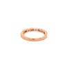 stackable  baguette and brilliant cut diamond band set in 14 kt rose gold.