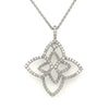 star shaped diamond pendant with articulating center 112 round brilliant diamonds equals 1.58ctw 14k white gold