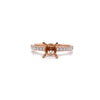 rose gold 4 prong basket diamond semi-mounting set in 18k rose gold