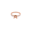 rose gold 4 prong basket diamond semi-mounting set in 18k rose gold