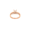rose gold 4 prong basket diamond semi-mounting set in 18k rose gold
