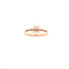 rose gold 4 prong basket diamond semi-mounting set in 18k rose gold