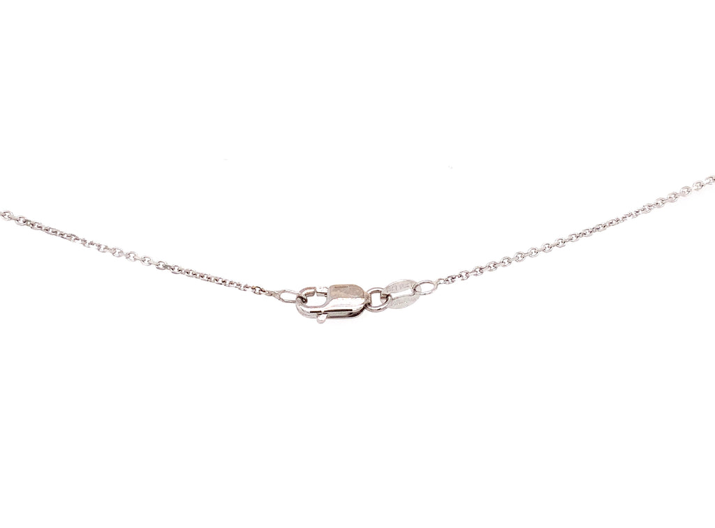 shared prong diamond heart shaped pendent 30 diamond  0.11 ctw 18k white gold