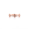 stackable fancy beaded avril  shaped diamond band set  in 14 kt rose gold.
