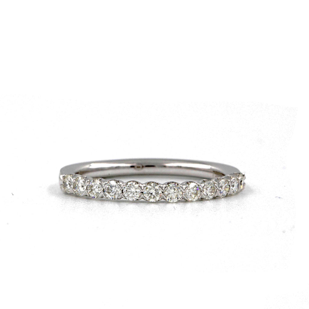 christopher designs crisscut® stackable diamond band 12 round brilliant diamonds 0.50 ctw 14k white gold