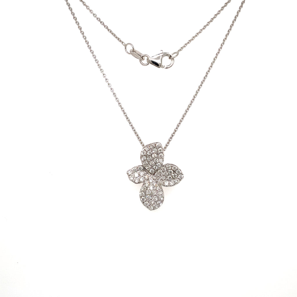 Afarin Collection Pavé  Petite Garden Diamond Pendant in 18 kt White Gold - Image 3 of 4
