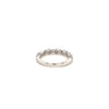 vintage inspired stackable sapphire and diamond band set in 14k white gold
