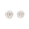 versatile diamond earring post mounting with diamond drops or earring jacket design in 18 kt white gold.
