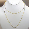 A. Link Adjustable 36” Diamond Necklace Chain, 18K Two Tone Gold with 41 Round Diamonds | Blacy's Fine Jewelers