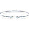 A. Link Diamond Bangle Cuff 18K White Gold 20 Round Diamond 0.48 ctw | Blacy's Fine Jewelers