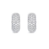 Memoire White Gold 5 Row 88 Round Brilliant Diamond .80 ctw Pave Huggies Earring | Blacy's Fine Jewelers
