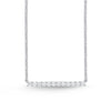 Memoire Classic Bar Necklace 12 Round Brilliant Diamonds Equal 0.29 ctw 18K White Gold | Blacy's Fine Jewelers