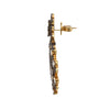 polki diamond chandelier salt and pepper earrings 4.55 ctw sterling silver and gold vermeil