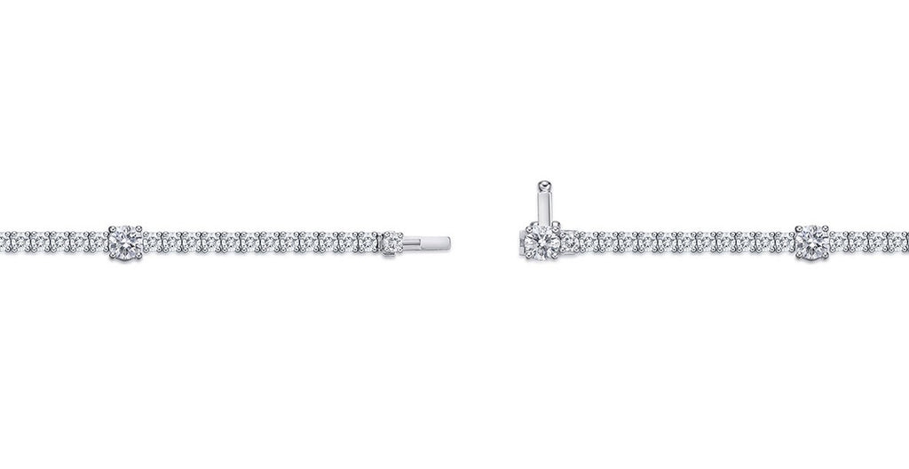 Memoire Collection Scarlett Diamond Station Necklace 18 Karat White Gold  7.09 cts Diamond - Image 3 of 12