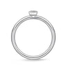 memoire stackable princess bezel ring 18 kt white gold.