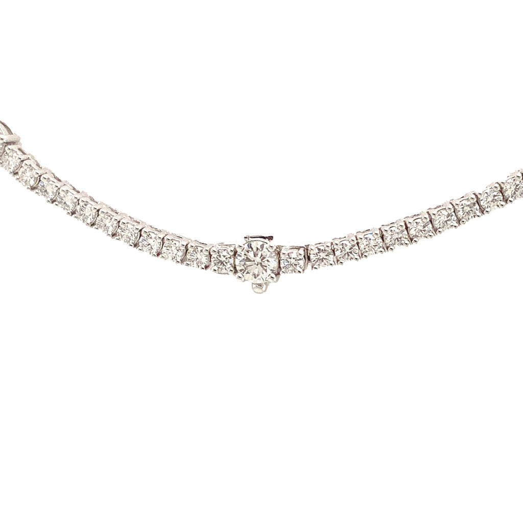 Memoire Collection Scarlett Diamond Station Necklace 18 Karat White Gold  7.09 cts Diamond - Image 4 of 12