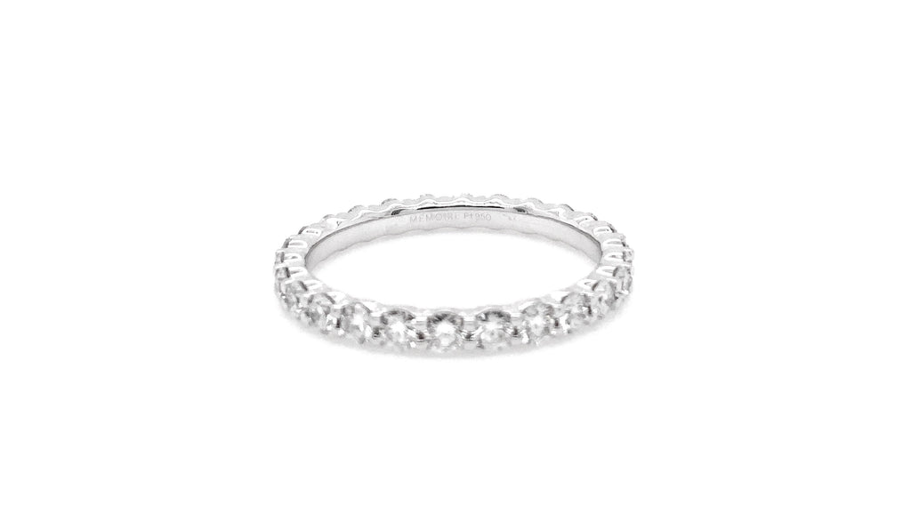 Memoire Odessa Platinum Eternity Wedding Band 32 Round Brilliant Diamonds equal 0.70 ctw. - Image 3 of 3
