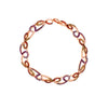 multi colored sapphire and diamond bracelet in 14kt rose gold