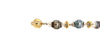 south sea multi colored circle pearl necklace 18k yellow gold and sterling silver.
