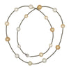 australian south sea multi color pearls labradorite faceted beads 32 inch necklace.