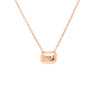 christopher designs l'amour crisscut®  diamond solitaire necklace 14k rose gold