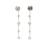 a link 5 stone drop diamond earrings 1.26ctw 18 karat white gold