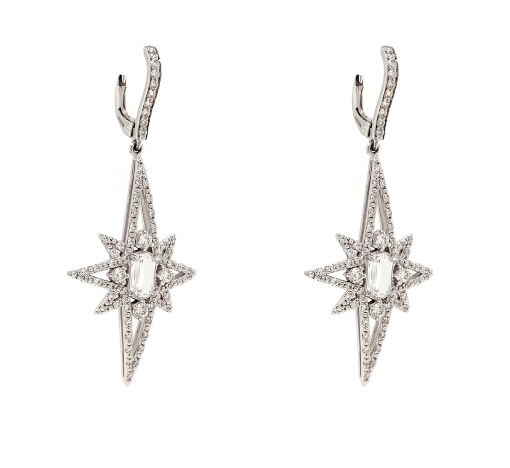 Christopher Designs Crisscut® Heavenly Magic of Brilliantly Shining Stars L'Amour Drop Earrings - Image 2 of 4