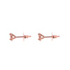 martini set studs diamond =0.10 cts  14karat rose gold