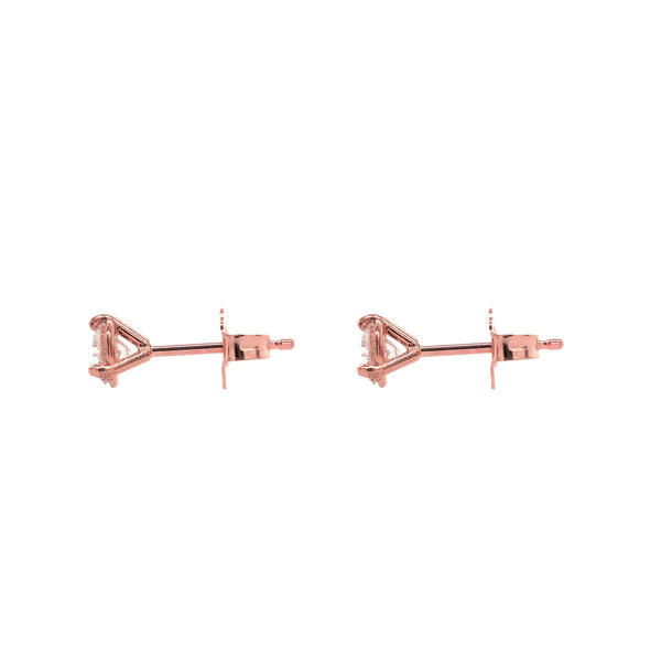 martini set studs diamond =0.10 cts  14karat rose gold