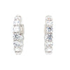 sterling silver 3.5mm cz hoop earrings