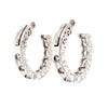 sterling silver 3.5mm cz hoop earrings