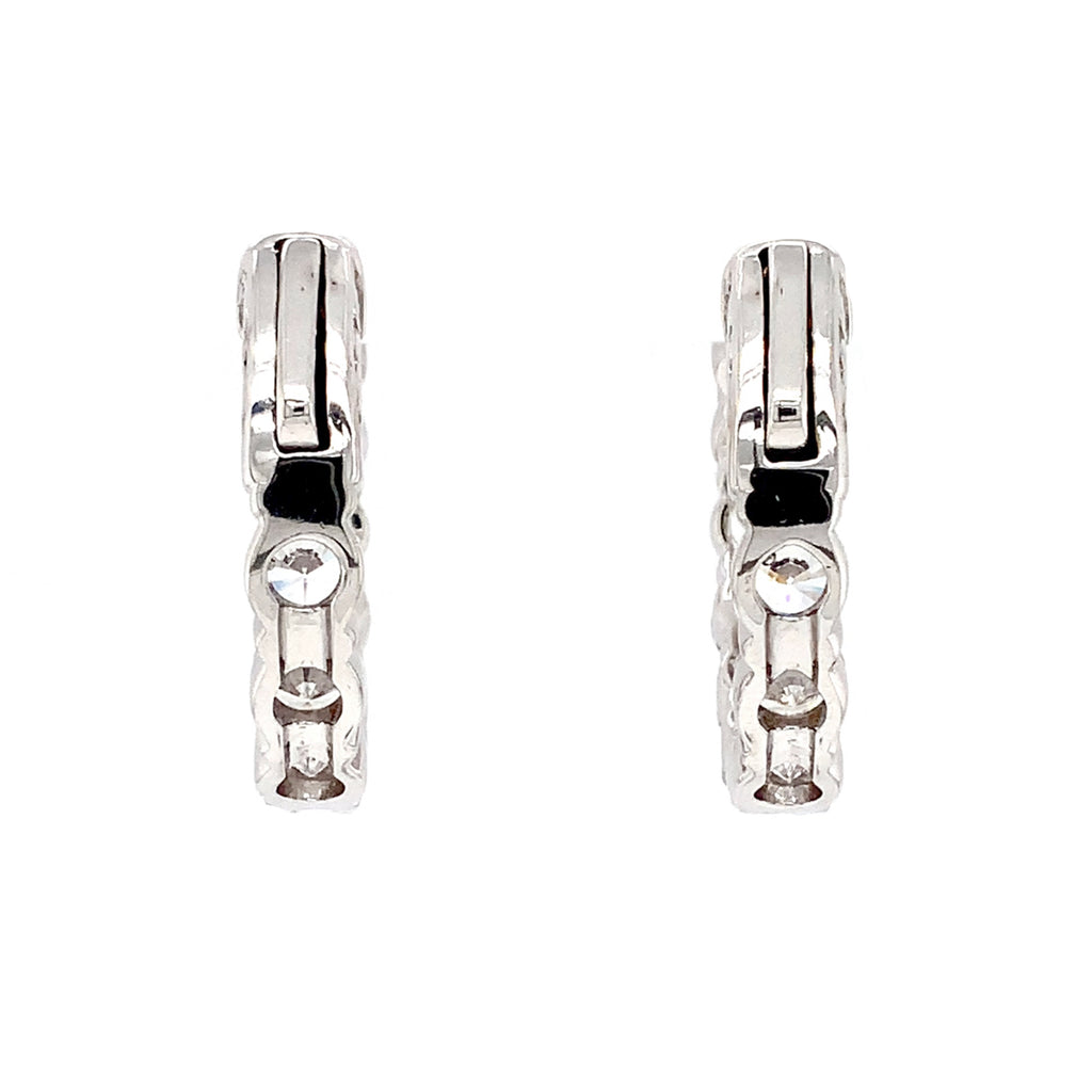 sterling silver 3.5mm cz hoop earrings