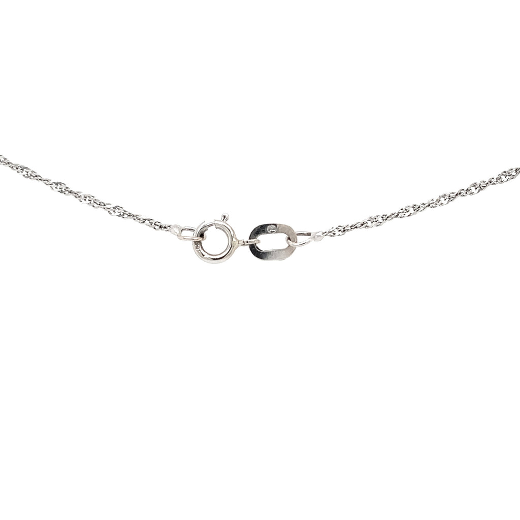oval south sea cultured pearl and diamond pendant 0.12 cts t.w. 14 kt white gold pendant and chain