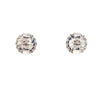 diamond studs post earring 0.55 cts 3 prong martini setting 14k white gold